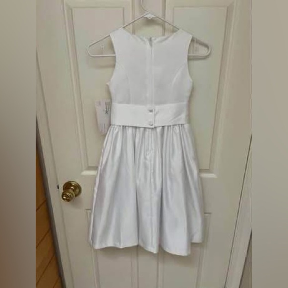 Bonnie Jean White First Communion Dress/ Flower Girl Size 7 NWT - Picture 3 of 9